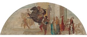 Kompositionsskizze für ein nicht ausgeführtes Wandgemälde von George Frederick Watts