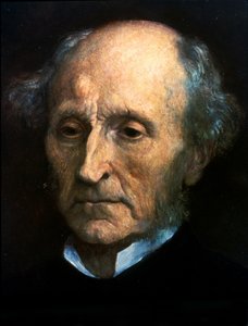 Porträt von John Stuart Mill. Britischer Philosoph und Ökonom 1806 bis 1873. Gemälde von G.F. Watts. London National Portrait Gallery von George Frederick Watts