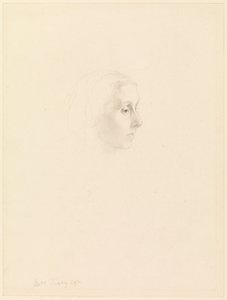 Studie für das Porträt von Emily Tennyson, 1862 von George Frederick Watts