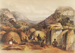 In Natal lebt eine bedeutende Bevölkerung von Zulus von George French Angas