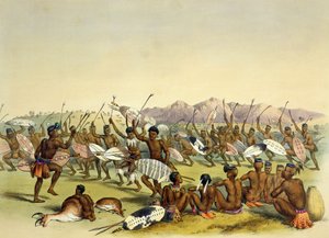 Zulu-Jagd-Tanz in der Nähe der Engooi-Berge, Tafel 14 aus 
