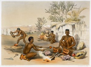 Zulu-Schmiede bei der Arbeit, 1849 von George French Angas