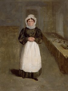 Porträt einer Haushälterin in Bramham Park, Yorkshire, identifiziert als Mrs. Brown, ca. 1822