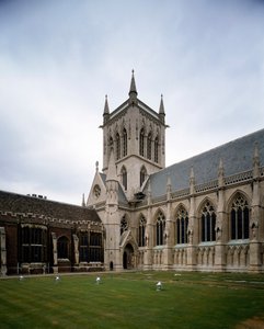 Gotische Kunst: Ansicht des Saint John College, gegründet 1511 von George Gilbert Scott