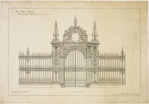New College Oxford: Vorgeschlagene Tore und Geländer für den Eingang zum Garten