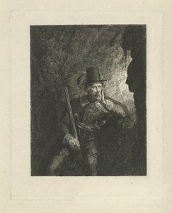 Bewaffneter Räuber in einer Höhle von George Gillis Haanen