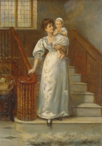 Auf der Treppe von George Goodwin Kilburne
