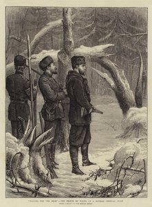 Warten auf den Bären, der Prinz von Wales bei einer russischen kaiserlichen Jagd von George Goodwin Kilburne