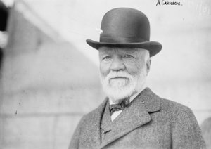 Andrew Carnegie in New York nach der Rückkehr aus Europa