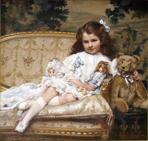 Porträt von Marjorie Cohen, 5 Jahre alt von George Hall Neale