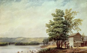Cirro Cumulus - Häuser auf einer Tabakplantage, Virginia, ca. 1830-40