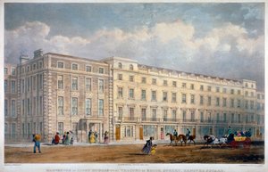 Ansicht von acht Häusern in der Brook Street, Westminster, London, ca. 1840