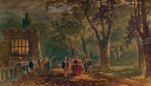 Eine Sommernacht: die Terrasse, Haddon Hall, 1875, 1935