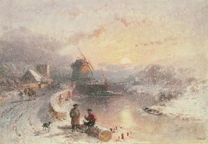 Winterlandschaft: Sonnenuntergang