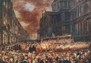 Erster Staatsbesuch von Königin Victoria in der Stadt London, 1837 von George Hayter