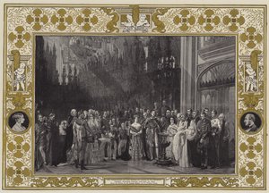 Die Taufe des Prinzen von Wales in der St. Georgs-Kapelle, Windsor Castle, 25. Januar 1842 von George Hayter