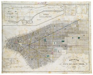 Karte der Stadt New York, 1850