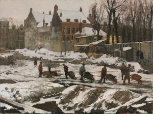 Baustelle in Amsterdam von George Hendrik Breitner