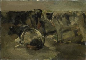 Vier Kühe von George Hendrik Breitner