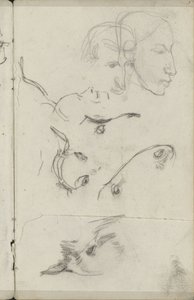 Köpfe von Pferden und Menschen von George Hendrik Breitner