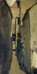 Nachbarschaftsstraße in Den Haag oder Scheveningen von George Hendrik Breitner
