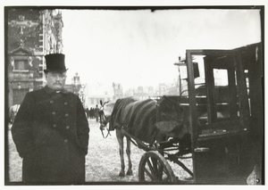 Pferde mit Kutsche auf dem Leidseplein in Amsterdam von George Hendrik Breitner