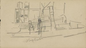 Schlepper in einem Kanal von George Hendrik Breitner