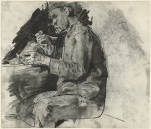 Soldat beim Essen von George Hendrik Breitner