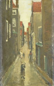 Die Baanbrugsteeg von der Haarlemmerdijk in Richtung Vinkenstraat und Brouwersgracht von George Hendrik Breitner
