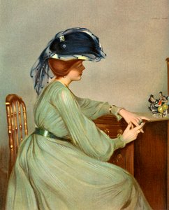 Der blaue Schleier, 1904 von George Henry
