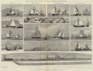 Modelle von Fischerbooten und Fischereigeräten in der Internationalen Fischereiausstellung von George Henry Andrews