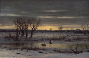 Winterdämmerung bei Albany, 1858 von George Henry Boughton
