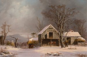 Winterszene in Neuengland
