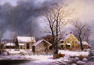 Winter auf dem Land, 1862 von George Henry Durrie