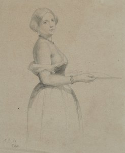 Porträt einer jungen Frau, 1856 von George Henry Hall