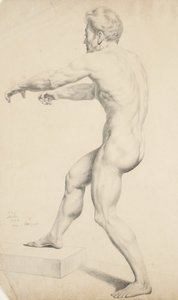 Männlicher Akt, kopiert von einer Lithographie, 1842