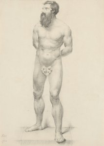 Stehender männlicher Akt mit Feigenblatt, 1844