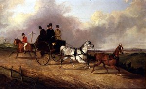 Herren in einer Pferdekutsche von George Henry Laporte