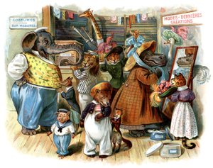 Illustration für "Train de plaisir! Messieurs les animaux en voiture" von George Henry Thompson