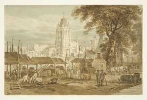 Kirche St. Mary Redcliffe von Welsh Back von George Holmes
