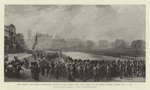 Ihre Majestät die Königin verteilt Medaillen an die Helden aus der Krim auf der Horse Guards