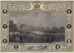 Ihre Majestät die Königin verteilt Medaillen an die Helden der Krim auf der Horse Guards Parade, 21. Mai 1855 von George Housman Thomas