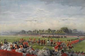 Die erste Verleihung des Victoria-Kreuzes durch Königin Victoria, Hyde Park, 26. Juni 1857, veröffentlicht von Henry Graves und Co., 25. Juni 1858