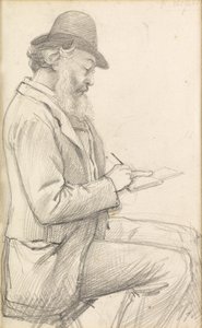 Lord Leighton beim Skizzieren