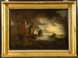 Peele Castle in einem Sturm, 1805 von George Howland Beaumont