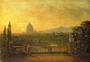 Blick auf St. Peter, Rom von der Terrasse einer Villa von George Howland Beaumont