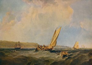 Blowing Hard-Off Cowes, 1834 von George Hyde Chambers