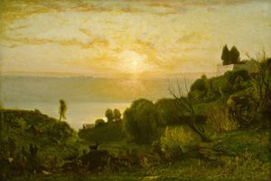 See Albano, Sonnenuntergang, ca. 1874 von George Inness