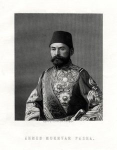 Ahmed Mukhtar Pascha, französischer und osmanischer Offizier, 19. Jahrhundert von George J. Stodart