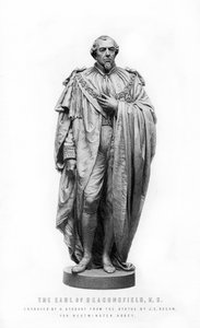 Benjamin Disraeli, 1. Earl of Beaconsfield, englischer Staatsmann und Literat, 1881 von George J. Stodart